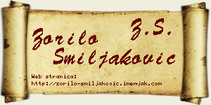 Zorilo Smiljaković vizit kartica